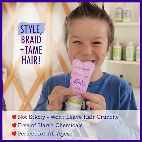 California Baby Overtired & Cranky Hair Gel for Kids | 100% Plant-Based Baby Hair Gel | Medium-Hold | Hypoallergenic | 82 g / 2.9 oz.