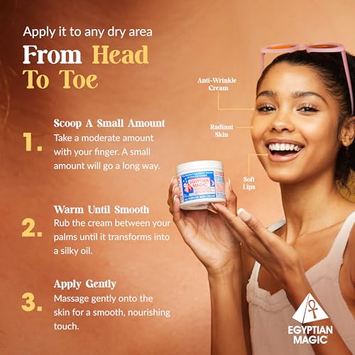 Egyptian Magic - All Purpose Face, Body, and Dry Skin Moisturizing Cream, Skin Protectant for Women & Men, 4 & 2oz Bundle