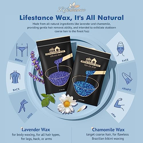 Lifestance L1 Waxing Kit + 1LB Chamomile Blue Hard Wax Beads