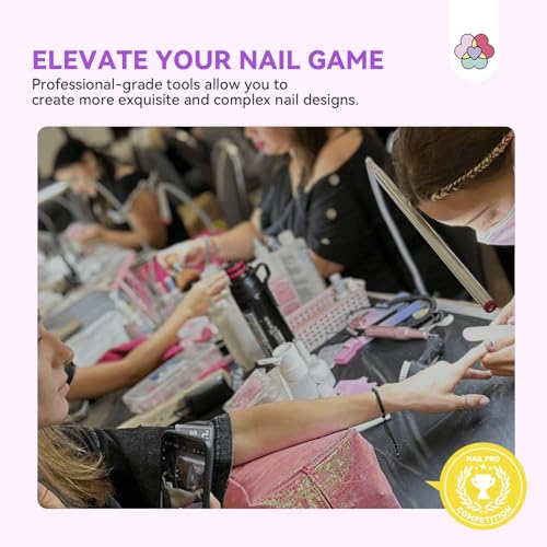 SAVILAND Acrylic Nail Kit: Professional Nails Kit Set Clear White Pink Acrylic Powder and Liquid Set with U V Nail Lamp Nail Remover for DIY Home Use