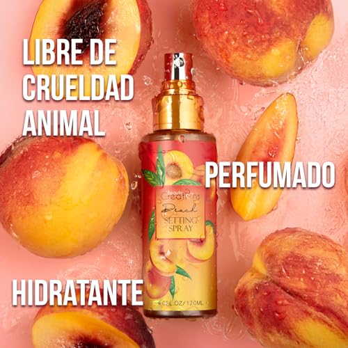 Beauty Creations Hydrating Peach Setting Spray for All Skin Types, 4 Fl Oz