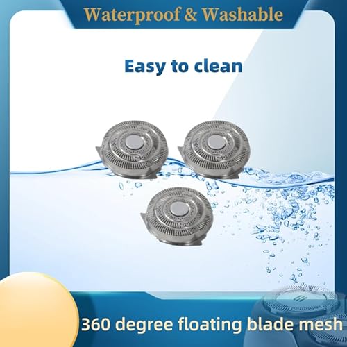 Replacement Shaver Head Razor Blades,Upgraded Precision Men's Electric Shaver Replacement Blade, Durable Razor Blades (3 Pack)