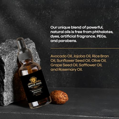 Beard & Scalp Oil ? Nourishing Hair & Beard Oil with Avocado, Jojoba & Rosemary Oils ? Promotes Growth, Soothes Itchiness & Dryness ? 4 fl oz(120ml)