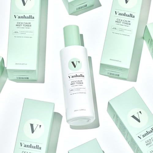 V¡¯anhalla Cica Calm Mist Toner 8.45fl.oz | Vegan, pH5.5, Calming, Refreshing, Hydrating, Gentle exfoliating, pH balancing. Facial Mist Toner with Centella asiatica extract 6%, Panthenol 1%