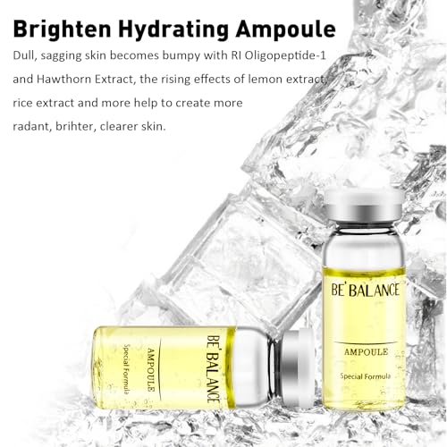 Hyaluronic Acid for Microneedling Concentrate Ampoules for Anti Aging Restore Replenish Skin Intense Moisturizing Booster for Glowing Skin, 5 Vials 0.35 Fl Oz
