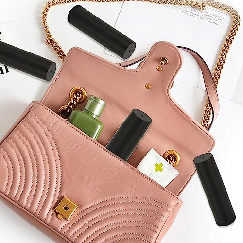 CertBuy 100 Pack Lip Balm Tubes, 5ml / 5g Empty Lip Balm Tubes with Cap Black, for DIY Make Up (69 x 17 MM)