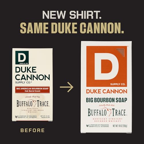 Duke Cannon Supply Co. Extra Large Bar Soap Bundle - Men's Natural Bar Soap with Masculine Scents - Big American Bourbon USA-made soap - All Skin Types -Big Brick of Soap - Bourbon,10 oz (6 Pack)