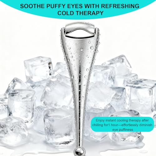 Gentle Metal Eye Roller For Blocked Eyelid Glands,Eyelid Massage Wand For Improves Meibum Flow & Unclogs Oil Glands,Relieve Chalazion,Stye,Dry Eyes,And Mgd,Soothe Puffy Eyes