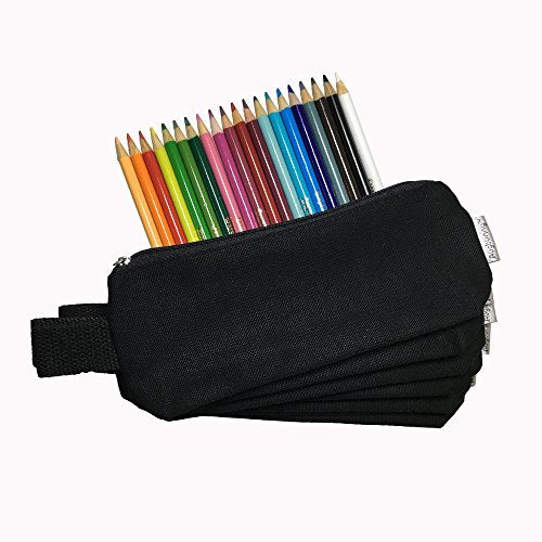 Multi-purpose 100% Cotton 12oz Canvas Zippered Cosmetic Makeup Pouch 6-pack