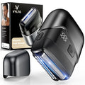 Electric Foil Shavers for Men- New Version Mini Electric Razor with 3D Floating Heads & Precision Blades, Portable Cordless Electric Shaver IPX7 Waterproof, LED Display & Fast Charge, Black