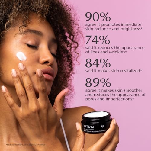 Alteya Organics Bio Damascena Revitalizing Face Mask with Bulgarian Rose Essential Oil (Rose Otto), Ectoin and Bisabolol - Certified Organic - 1.7 Fl Oz/50mL