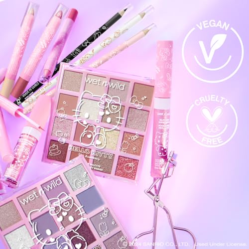 wet n wild Hello Kitty Liquid Eyeshadow, Smooth, Blendable, Shimmery Matte Bubblegum Pink Shade, Cruelty-Free & Vegan - Cheers!