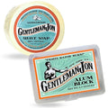 Gentleman Jon Luxe Shave Kit - Sandalwood Shaving Soap (2.25oz) & Alum Block in Plastic Case (3.7oz) - Ultimate Shaving Solution for Smooth, Soothing, and Razor Burn Relief