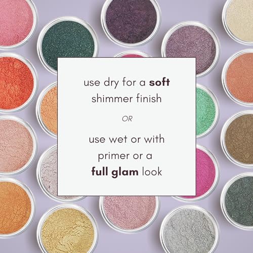Pearl Diamond Mineral Loose Eyeshadow - Organic, Talc Free, High Pigment, Non-Toxic Make Up - Shimmer, Glitter, Iridescent Eyeshadow Palette - Natural Moondust Eye Shadow