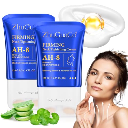 AH-8 Firming Neck Cream,Firming Lifting Neck Creams for Tightening & Moisturizing Skin with Massage Roller, AH-8 Neck Cream for Crepey Skin,Hydrating & Reduce Wrinkles for Men and Women