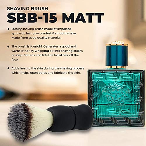 Pearl Shaving Brush with Cruelty-Free Imitation Badger Bristles | Classic & Traditional Shaving Brush | Environment Friendly | Elegant wet shaving product SBB-15 SY | Father's Day Gift