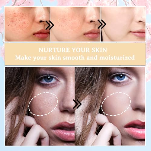 Sakura Skin Care Set,Moisturizing Skincare Kit with Face Cleanser,Facial Serum,Toner,Eye Cream,Face Cream and Hydrating Face Masks,Long-lasting Nourishing Skincare Set Facial Kit for Women£¨8pcs£©