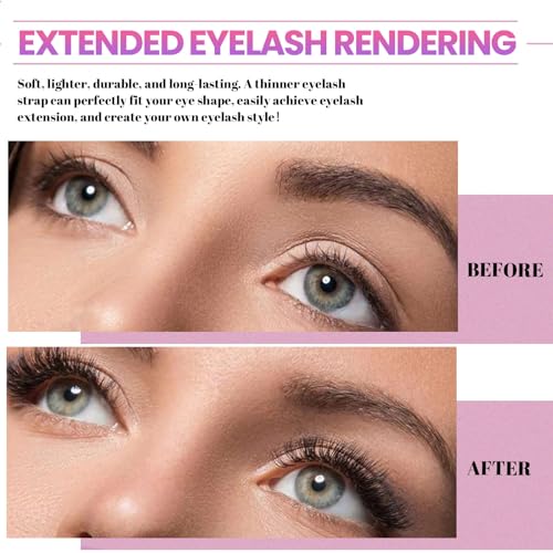 DIY Lash Extension Kit 720pcs Individual Lashes Clusters D Curl Eyelash Extension Kit with Lash Bond and Seal, Eyelash Remover Tweezers Brush(10-18mm,30D+40D+50D+60D) Lash Books DIY at Home
