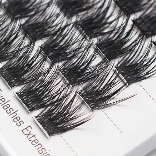 ¡æVayator False Eyelashes 8-20mm To Choose D Curl Extension Reusable Eyelashes Fluffy Wispy Lightweight Natural False Eyelashes Thick Individual grafting false lash (C#-12mm)