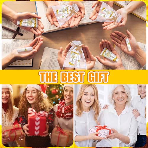 144 Pcs Christian Lip Balm Hand Cream Set Mothers Day Biblical Party Favors Include 36 Bible Lip Balms and Sunflower Moisturizing Hand Creams 36 Bags Cards and Ropes for Women Church Care
