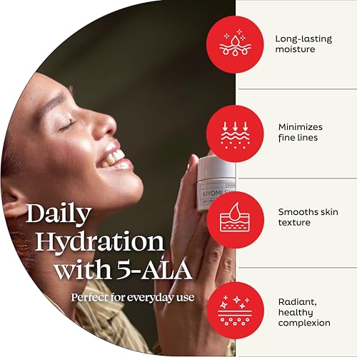 Day Cream - Daily Facial Cream with 5-ALA, Hyaluronic Acid, Cucumber, Squalane, Beta-Glucan - All Day Face Moisturizer for Fine Lines and Radiant Skin - Made in Germany - 1.7 Fl Oz