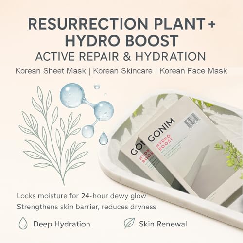 GONIM Face Mask Korean Skin Care with Hyaluronic Acid Serum, Vitamin C, Collagen Activation-Hydrating Face Masks Skincare, Anti Aging & Moisturizing Sheet Mask for All Skin Korean Face Mask 30mlx20pcs