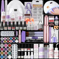 SAVILAND Acrylic Nail Kit: All-In-1 Nails Kit Acrylic Set with 88W Nail Lamp EMA Monomer Gel Nail Polish Nail Drill Cuticle Remover Home DIY Starter