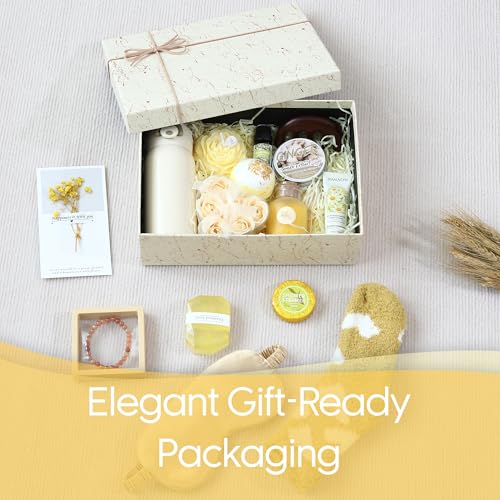 Sea Team 16-Pack Relaxing SPA Gift Set for Women, Valentine Day Gift, Shower Kit with Bath Bomb, Bath Salt, Handmade Soap, Cream, Essential oil, Gift Box Included, Chamomile