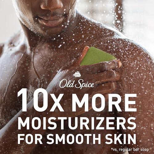 Old Spice Bar Soap for Men, Off the Grid Sandalwood + Aloe Vera Scent, 10x More Moisturizers for Smooth Skin with Mild Exfoliators & Plant Based Cleansers, 5.0 oz (Pack of 6)