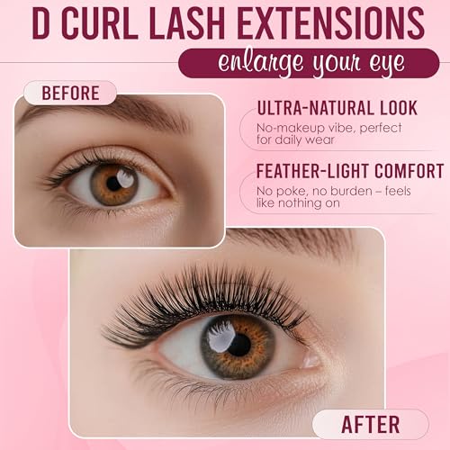 V-uCool 708 Pcs DIY Lash Clusters Kit, D Curl 30D?100D 8?16mm Mix, Fluffy Wispy Cluster Lashes with Bond & Seal, Tweezer, 5 Pads & Brush