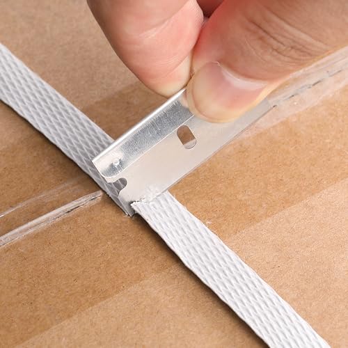 Bates Single Edge Razor Blades, 100 Pack, Stainless Steel Straight Edge Razor Blades