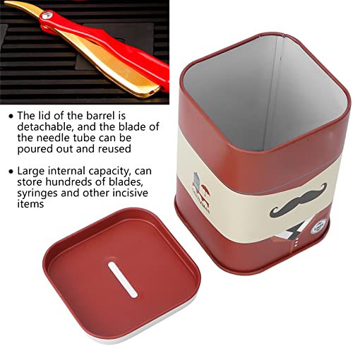 Blade Bank for Safety Blade Storagement, Used Double Safety Blade Disposal Case Blade Disposal Case Storage Bank for Used Safety Blades(Red Beard)