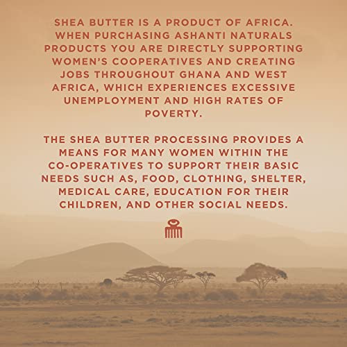 Ashanti Naturals Yellow Raw Shea Butter | Unrefined African Shea Butter | Creamy Moisturizer for Easy Application - 15 oz