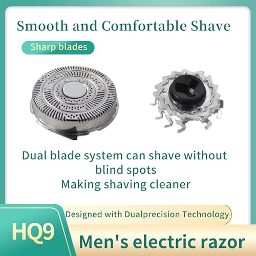 3PCS Men's Electric Replacement Blades Fit for Norelco, HQ9 Replacement Heads for Shaver 8251XL 8260XL 8270XL 8280XL, High Precision Cutting System for Comfortable shaving,Easy Replacement