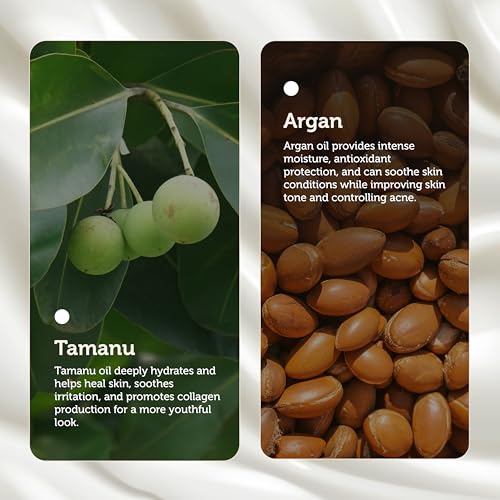 Tamanu and Argan Nourishing Body Cream - Deep Hydrating Moisturizer - Rejuvenates Dry and Dehydrated Skin - Vegan - Sulfate-free - Unisex - 8.45 oz