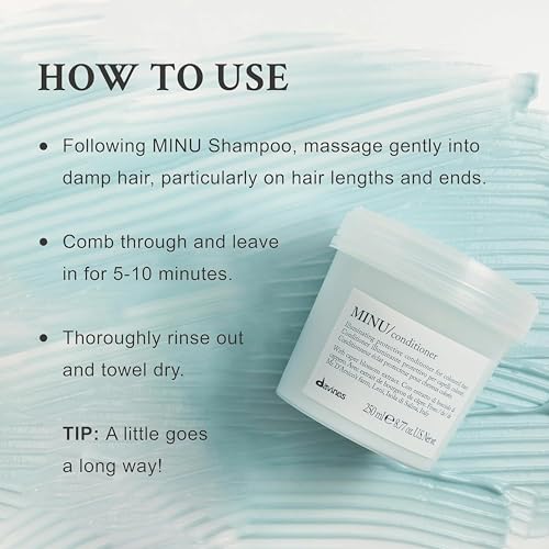 Davines MINU Conditioner, Protect And Condition Color Treated Hair, Add Shine And Detangle