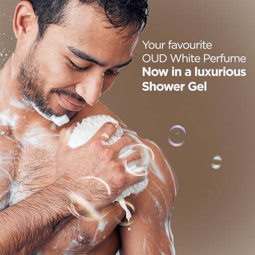 Bella Vita Luxury OUD WHITE Body Wash Shower Gel for Women & Men | 500ml | Unisex Bodywash with Aloe Vera Extract | Deep Cleansing, Hydrating, Moisturising | Suitable for All Skin Types