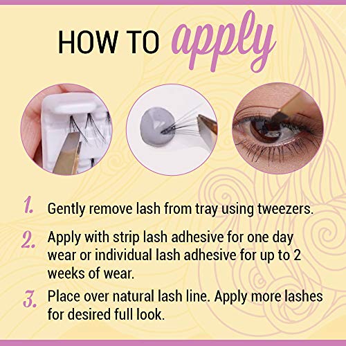 Andrea Knotted Flares False Lashes Long - Black, 4 packs