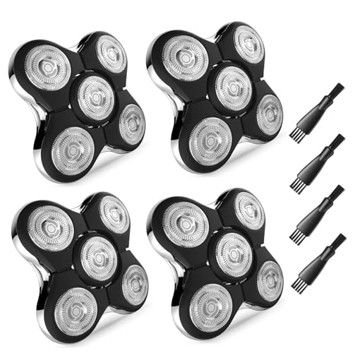 Shaver Replacment Heads Compatible with Remington Balder Pro Head Shaver Model XR7000, for Bald Men (4 Pack)