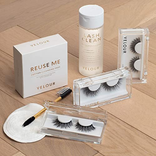 VELOUR Lash Clean - Oil Free Liquid Makeup Remover for Eyes, False Lashes, & Face - Gentle Lash Cleanser & Eye Makeup Remover - Vegan Lash Extension Cleanser - No Parabens or Fragrance (140 ml)