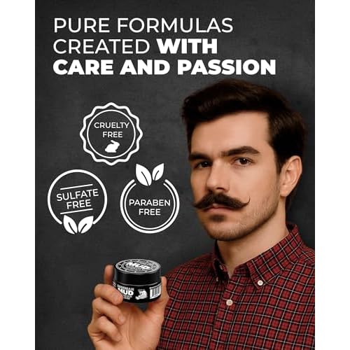 Bossman Big Boss Beard Care Kit for Men - 7 Piece Beard Grooming Kit with Jelly Beard Oil, Beard Conditioner, Beard Balm, MUDstache Wax, Bar Soap, Metal Comb, Brush - Gift Set for Men (Hammer)