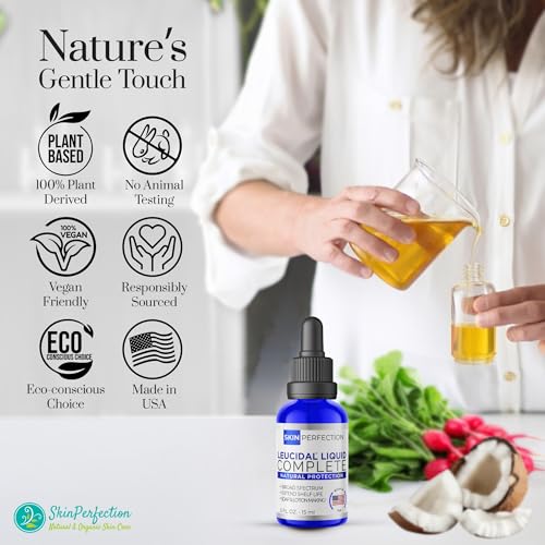 Skin Perfection Leucidal Complete Preservative for Lotion Making - Leucidal Liquid Complete Water Based Cosmetic Protection - DIY Synthetic Alternative Preservative for Hair & Skincare Products