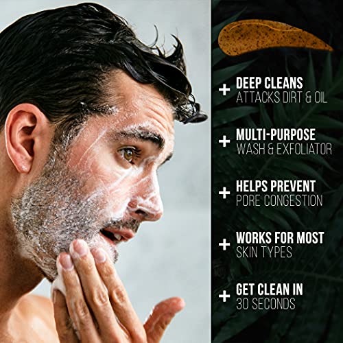 RUGGED & DAPPER - Daily Power Scrub Facial Cleanser and Age Defense Face Moisturizer Bundle