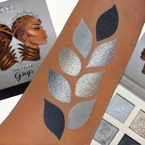 Juvia's Place Rebel Quad Grey Eyeshadow Palette - Professional Eye Makeup, Pigmented Eyeshadow Palette, Makeup Palette for Eye Color & Shine, Pressed Eyeshadow Cosmetics, Shades of 4, 1.0 Count