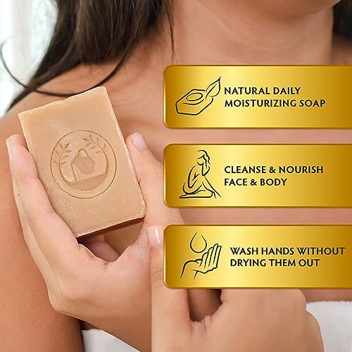 Organic Face and Body Soap Bars for Dry, Normal Skin for Women and Men Pack of 5