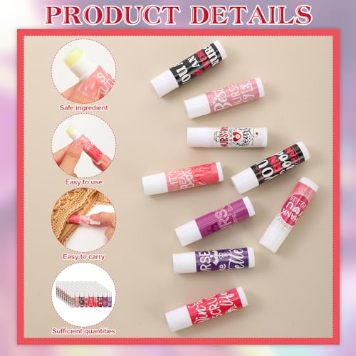 72 Sets 2026 CNA Week Gifts Bulk Lip Balm Party Nurse Appreciation Gifts with Bag and Card Thank you Nursing Favors for Nurse Coworker Staff Assistant Dental, 9 Styles