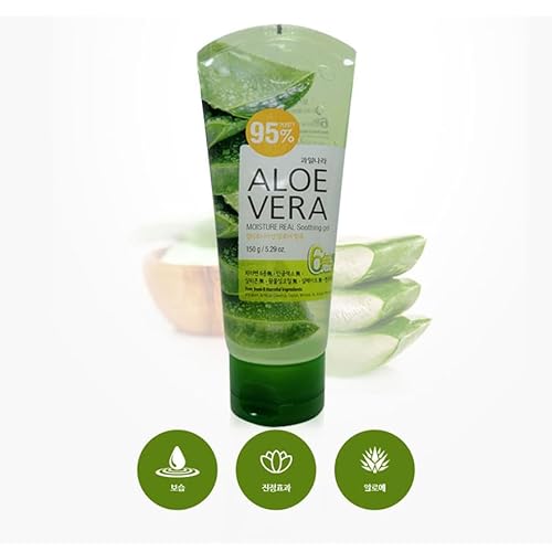 ALOE VERA 95% Moisture Real Soothing Gel 150ml for Face Body Hand Hair