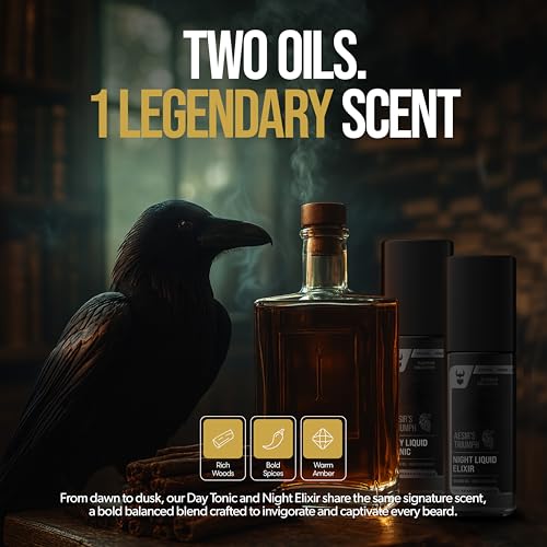 The Beard Struggle Tonic + Elixir Beard Oil Bundle - Platinum Collection - Grooming Beard Oil - Softens, Moisturizers, and Strengthens Beard Growth - Pack of 2, Aesir's Triumph