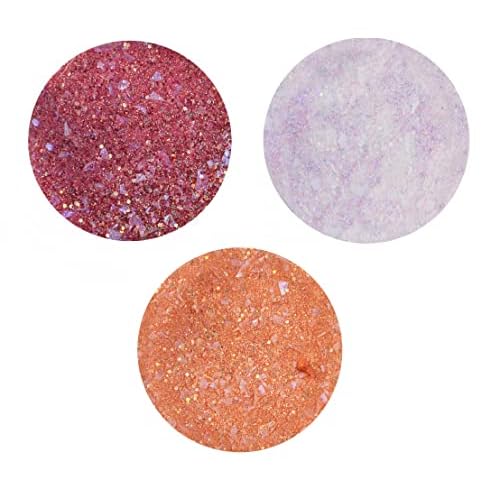Nail Factory - Acrylic Powder Set Flora Collection, 15 Colors Mixed Shapes Set Glitter Nail Sequins Powder Holographic, Professional Nail Art Cosmetic, 3.5 Gr. Each One.