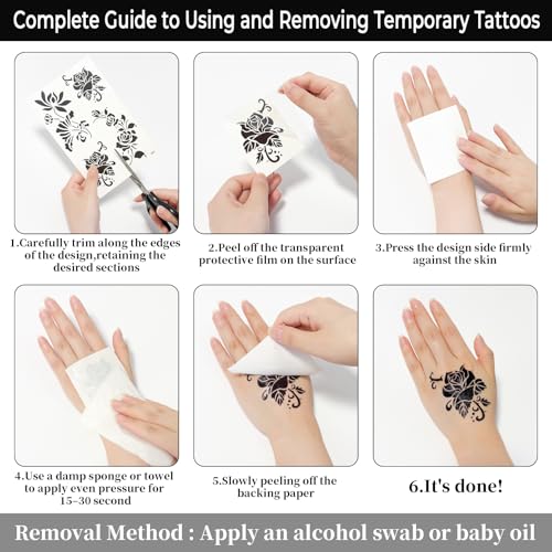 10 Pcs Celtic Viking Tattoos Nordic Tattoo for the Back, Cool Bule Tribal Face Tattoo Viking Feast Men Long Lasting